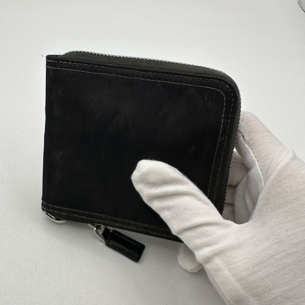 Prada Black Nylon Compact Zip-Around Wallet - Picture 4 of 15